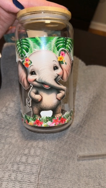 Elephant Glass Tumbler