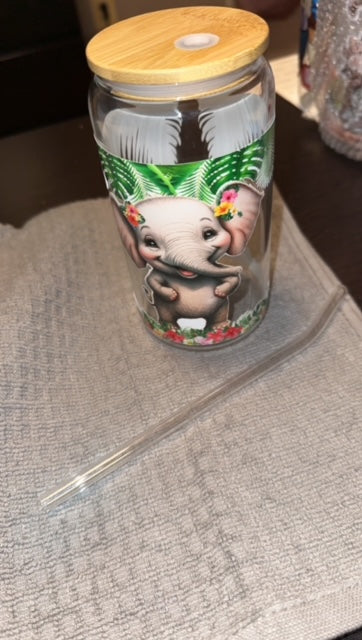 Elephant Glass Tumbler