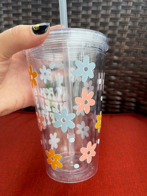 Mama Needs Coffee Tumbler with Straw