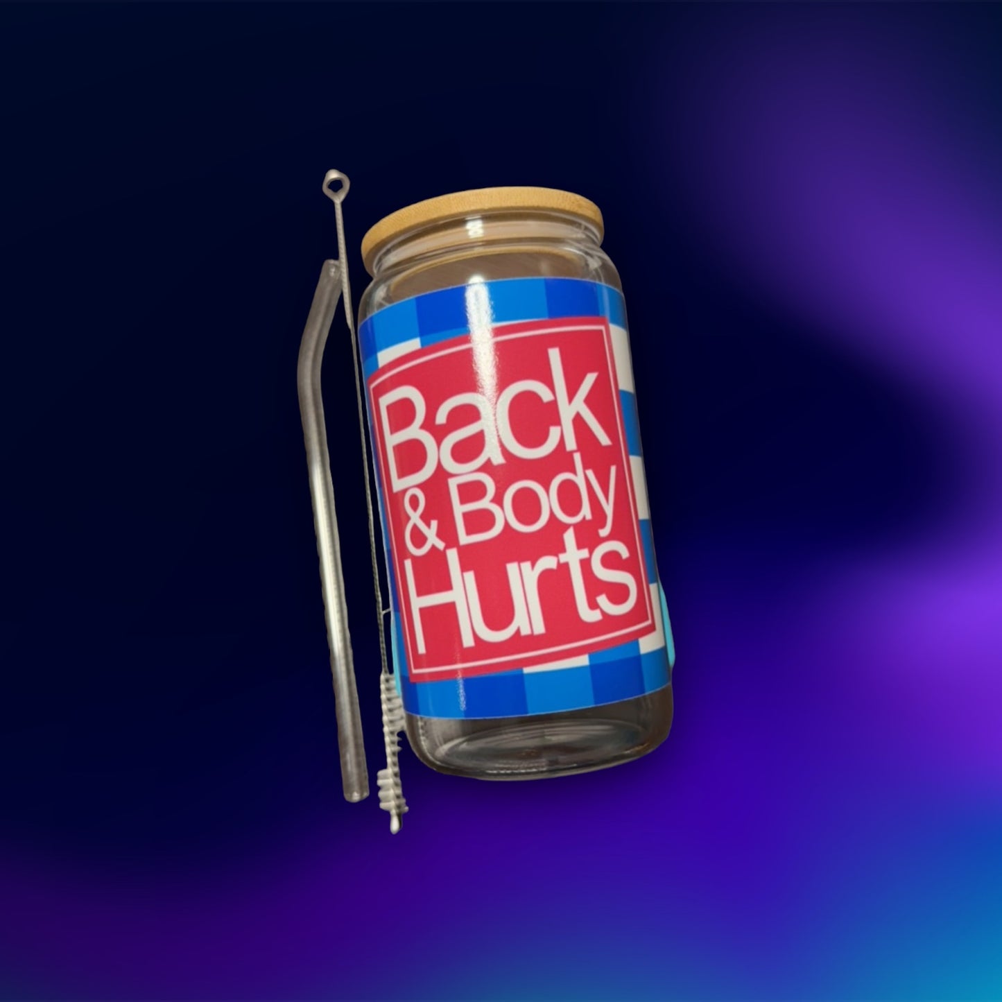 Back & Body Hurts Glass Tumbler