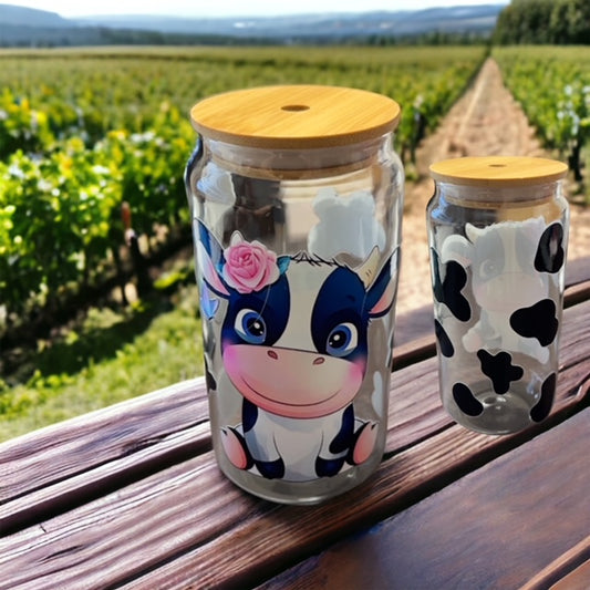 Baby Cow Glass Tumbler